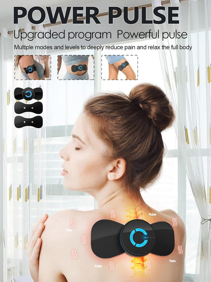EMS Mini Body Massager Patch – Electric Muscle Stimulator for Neck, Shoulder, Back & Legs