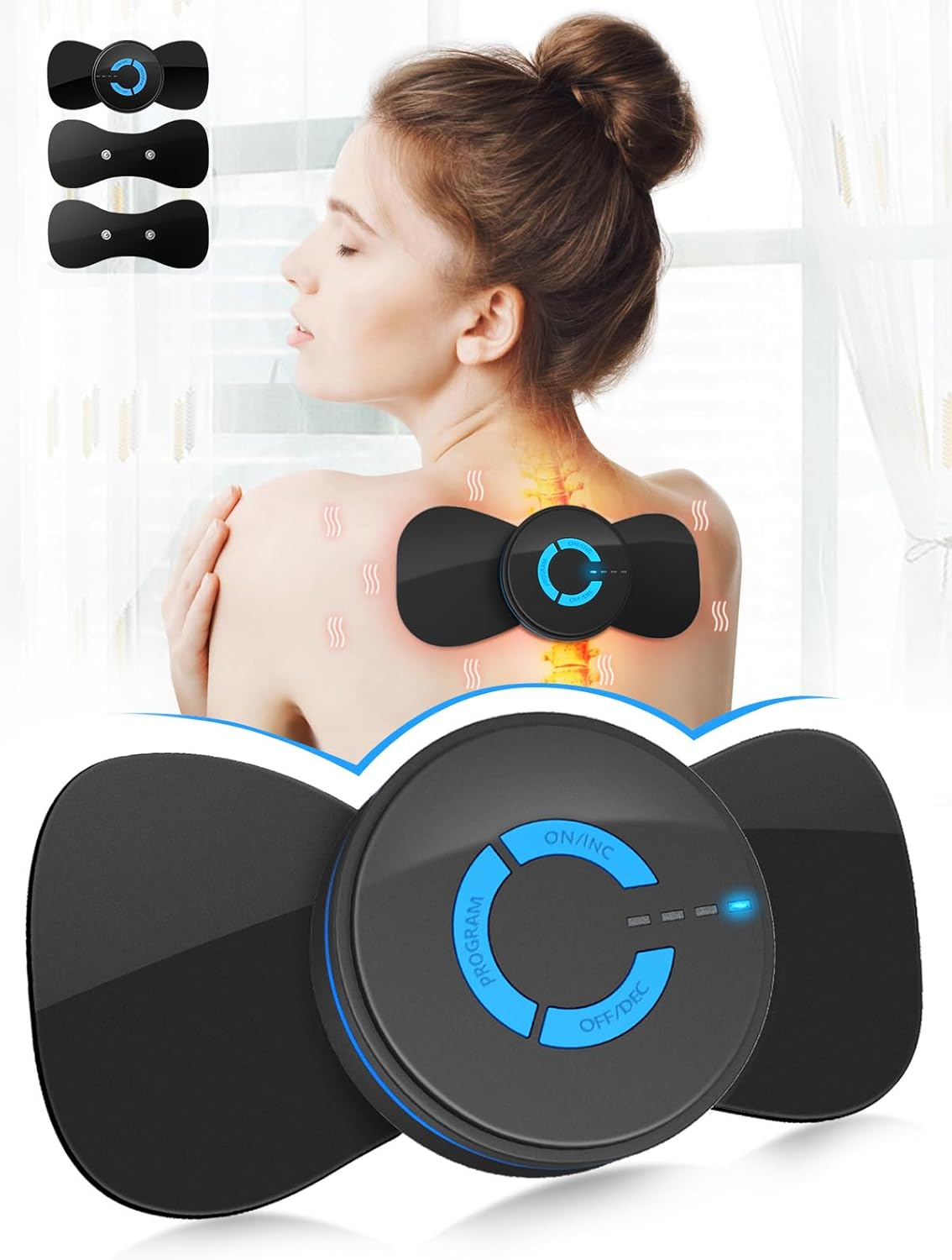 EMS Mini Body Massager Patch – Electric Muscle Stimulator for Neck, Shoulder, Back & Legs